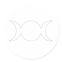 Silver Triple Goddess Outline stickers