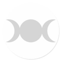 Silver Triple Goddess stickers