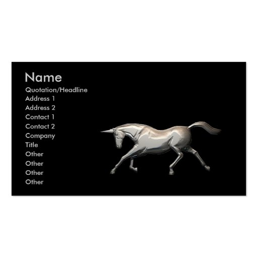 Silver Unicorn - Business Business Card Templates