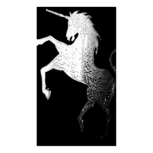 Silver Unicorn - business cards (front side)