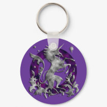 Silver Unicorn Herald keychains