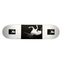 Silver Unicorn Skate Board Deck