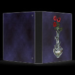 Silver Vase and Roses Gothic Binder binders