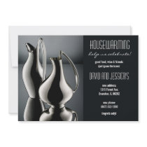 silver vases housewarming invitation