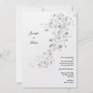 Silver Vines Invitation invitation