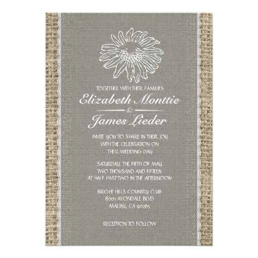 Silver Vintage Lace Wedding Invitations