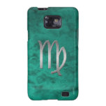 silver virgo - green samsung galaxy s2 cover