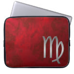 silver virgo - red laptop computer sleeves