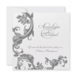 Silver wedding anniversary engagement personalized invitation