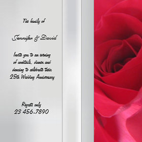 Silver Wedding Anniversary Invitation invitation