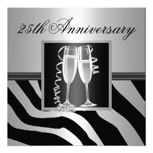 Silver Wedding Anniversary Personalized Announcement