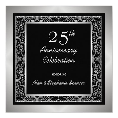 Silver Wedding Anniversary Invitations