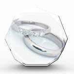 Silver Wedding Bands Save the Date Acrylic Award