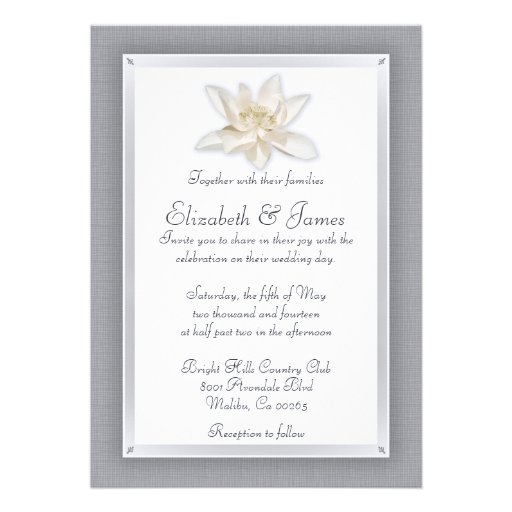 Silver Wedding Invitations