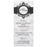 silver wedding menu announcements