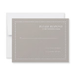 Silver Wedding Response Card with Pearl Border Invitation
