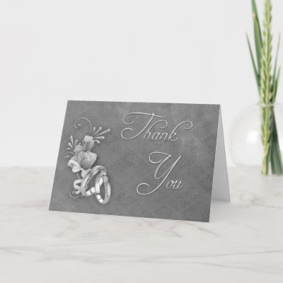 Silver Wedding Thank You Greeting Cards by StarStock