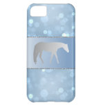 Silver Western Pleasure Horse on Blue Brokeh Case For iPhone 5C