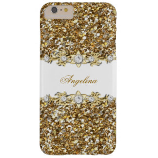 ... White Gold Diamond Jewel Glitter Barely There iPhone 6 Plus Case