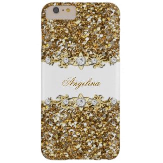 Silver White Gold Diamond Jewel Glitter Barely There iPhone 6 Plus Case