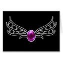 Silver Winged Gothic Jewel fantasy card by gothictoggs Silver Winged Gothic Jewel fantasy card