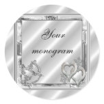 Silver Winter Holiday Wedding Envelope Seals Label Silver Winter Holiday Wedding Envelope Seals Label