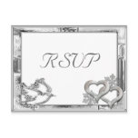 Silver Winter Wedding RSVP Postcard Silver Winter Wedding RSVP Postcard