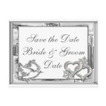 Silver Winter Wedding Save the Date Postcards Silver Winter Wedding Save the Date Postcards