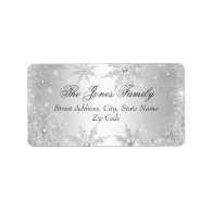 Silver Winter Wonderland Christmas Address Labels