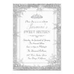 Silver Winter Wonderland Sweet 16 Invitation