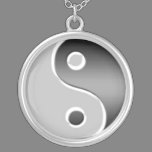 Silver Yin Yang Asian Necklace necklaces