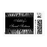 Silver Zebra Diamonds Sweet 16 Birthday Postage