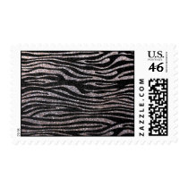 Silver zebra stripe pattern (faux glitter bling) stamp