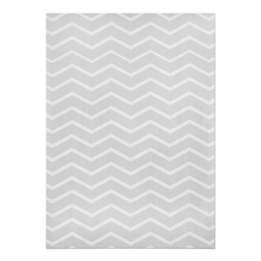 Silver Zigzag Bridal Shower Invitations