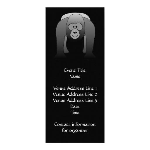 Silverback Gorilla Cartoon Custom Announcement