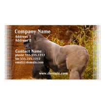 Silverback Gorilla Photo Business Card