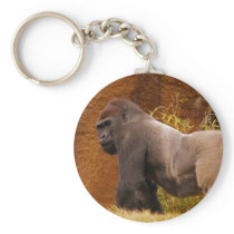 Silverback Gorilla Photo Keychain