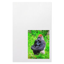 Silverback Gorilla Photo Painting Stationery Paper