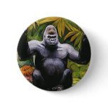 Silverback Lowland Gorilla in the Jungle buttons