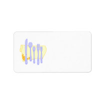 Silverware Restaruant Design Label Template labels