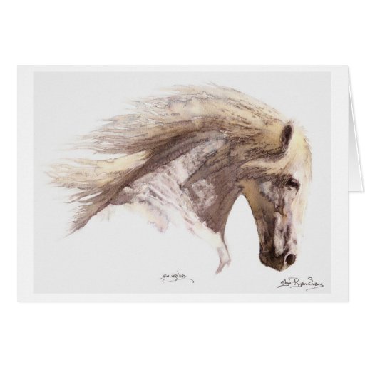 "SILVERWIND" Pegasus White Horse Greeting-cards