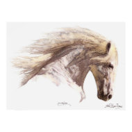 SILVERWIND (water-colour) Art Poster print