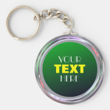 Silvery keychain for text, logo, image