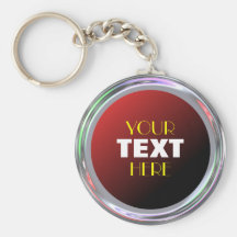 Silvery keychain for text, logo, image