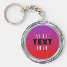 Silvery keychain for text, logo, image
