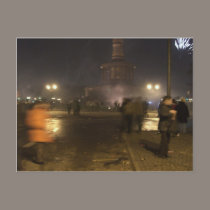 Silvester Siegessäule Berlin postcards