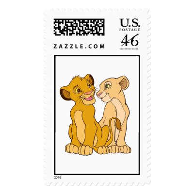 Simba and Nala Disney postage