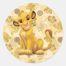 Simba Round Stickers
