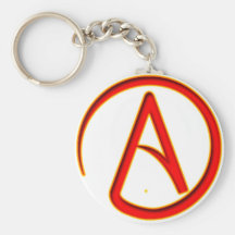 Símbolo del ateísmo llavero personalizado
