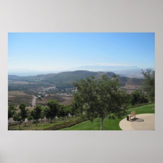 Simi Valley as seen from Reagan Library Poster